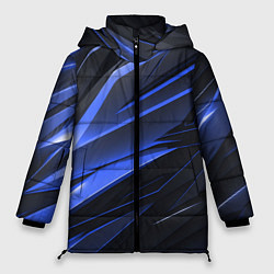 Куртка зимняя женская Абстракия плит, цвет: 3D-черный