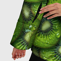 Куртка зимняя женская Сочная текстура из киви, цвет: 3D-светло-серый — фото 2