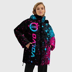 Куртка зимняя женская Volvo - neon gradient: по-вертикали, цвет: 3D-черный — фото 2