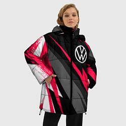 Куртка зимняя женская Volkswagen fast lines, цвет: 3D-черный — фото 2