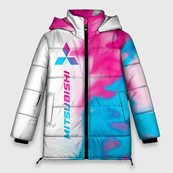 Куртка зимняя женская Mitsubishi neon gradient style: по-вертикали, цвет: 3D-черный