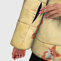 Куртка зимняя женская Наблюдательные лисята, цвет: 3D-светло-серый — фото 2