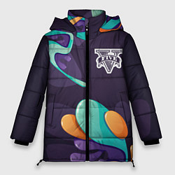 Куртка зимняя женская GTA graffity splash, цвет: 3D-черный