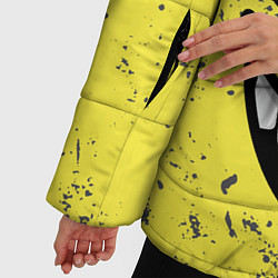 Куртка зимняя женская Смайлик с улыбкой, цвет: 3D-черный — фото 2