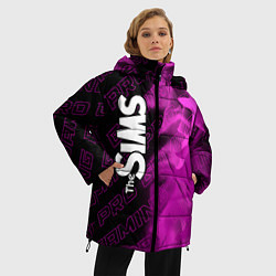 Куртка зимняя женская The Sims pro gaming: по-вертикали, цвет: 3D-черный — фото 2