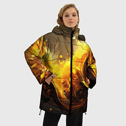 Куртка зимняя женская Золотые волны, цвет: 3D-красный — фото 2