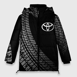 Куртка зимняя женская Toyota tire tracks, цвет: 3D-черный