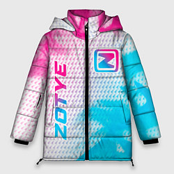 Женская зимняя куртка Zotye neon gradient style: надпись, символ