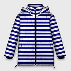 Куртка зимняя женская Тельняшка синяя ВМФ, цвет: 3D-черный
