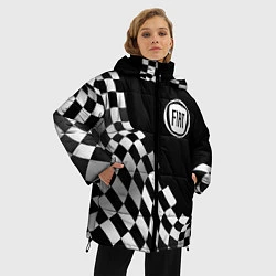 Куртка зимняя женская Fiat racing flag, цвет: 3D-черный — фото 2