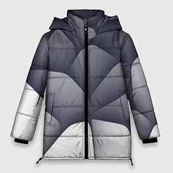 Куртка зимняя женская Паттерн из гладких камней, цвет: 3D-светло-серый