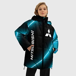 Куртка зимняя женская Mitsubishi неоновые лампы, цвет: 3D-черный — фото 2