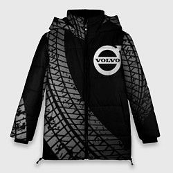 Куртка зимняя женская Volvo tire tracks, цвет: 3D-черный