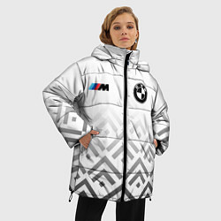 Куртка зимняя женская BMW m power - белый, цвет: 3D-светло-серый — фото 2