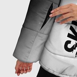 Куртка зимняя женская Skillet glitch на светлом фоне: по-вертикали, цвет: 3D-черный — фото 2