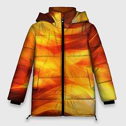 Куртка зимняя женская Огонь: арт нейросети, цвет: 3D-черный