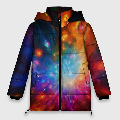 Женская зимняя куртка Космическая многомерность / 3D-Светло-серый – фото 1