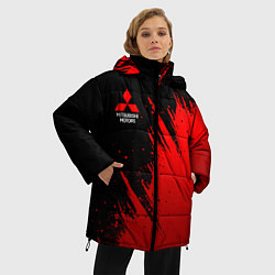 Куртка зимняя женская Mitsubishi red - red sport, цвет: 3D-светло-серый — фото 2