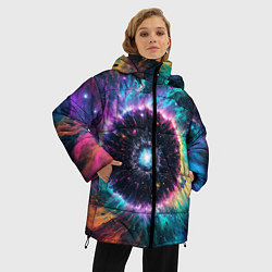 Куртка зимняя женская Астрономический пейзаж, цвет: 3D-светло-серый — фото 2