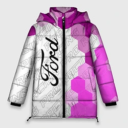 Куртка зимняя женская Ford pro racing: по-вертикали, цвет: 3D-черный