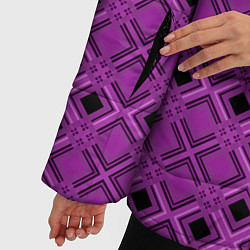 Куртка зимняя женская Геометрический узор в пурпурных и лиловых тонах, цвет: 3D-красный — фото 2