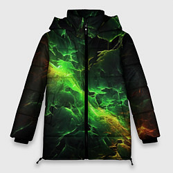 Куртка зимняя женская Зеленая молния, цвет: 3D-красный