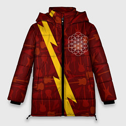 Куртка зимняя женская Coldplay гитары и молния, цвет: 3D-черный