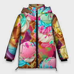 Куртка зимняя женская Сладкая жизнь, цвет: 3D-светло-серый