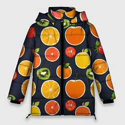 Женская зимняя куртка Фрукты и ягоды