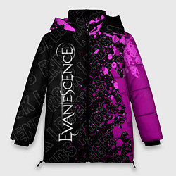 Куртка зимняя женская Evanescence rock legends: по-вертикали, цвет: 3D-черный