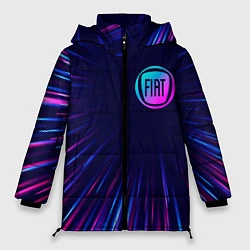 Куртка зимняя женская Fiat neon speed lines, цвет: 3D-черный