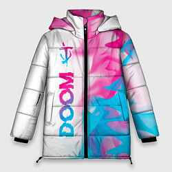 Куртка зимняя женская Doom neon gradient style: по-вертикали, цвет: 3D-черный