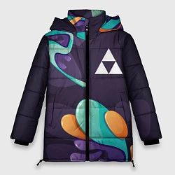 Куртка зимняя женская Zelda graffity splash, цвет: 3D-черный