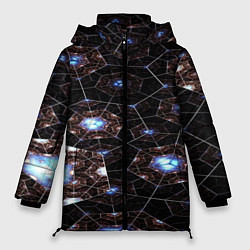 Куртка зимняя женская Матрица вселенной, цвет: 3D-красный