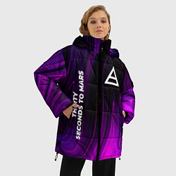 Куртка зимняя женская Thirty Seconds to Mars violet plasma, цвет: 3D-черный — фото 2