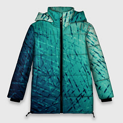 Куртка зимняя женская Градиент зеленый туман, цвет: 3D-черный
