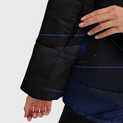 Куртка зимняя женская Blue black background, цвет: 3D-черный — фото 2