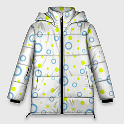 Куртка зимняя женская Узор из кругов, цвет: 3D-черный