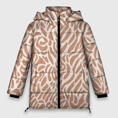 Женская зимняя куртка Африканский пятнистый узор / 3D-Светло-серый – фото 1