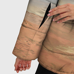 Куртка зимняя женская Пустынная планета и спутник, цвет: 3D-светло-серый — фото 2