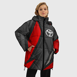 Куртка зимняя женская Toyota sports racing, цвет: 3D-черный — фото 2