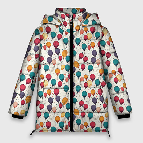Женская зимняя куртка Шары / 3D-Светло-серый – фото 1