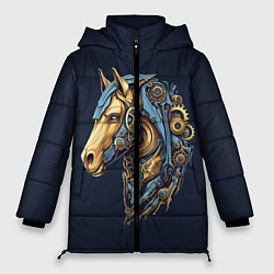 Куртка зимняя женская Механический конь, цвет: 3D-светло-серый