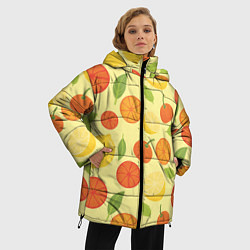 Куртка зимняя женская Цитрусовый рай, цвет: 3D-светло-серый — фото 2