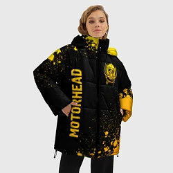 Куртка зимняя женская Motorhead - gold gradient: надпись, символ, цвет: 3D-черный — фото 2