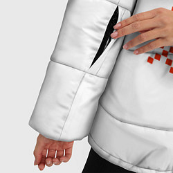 Куртка зимняя женская Удмуртский узор, цвет: 3D-красный — фото 2