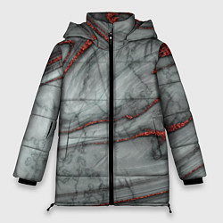 Куртка зимняя женская Grey style pattern, цвет: 3D-светло-серый