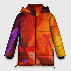 Куртка зимняя женская Красно-оранжевый камень, цвет: 3D-светло-серый