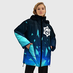 Куртка зимняя женская Brawl Stars взрыв частиц, цвет: 3D-черный — фото 2