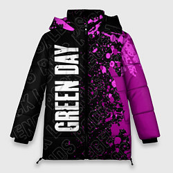 Куртка зимняя женская Green Day rock legends: по-вертикали, цвет: 3D-черный